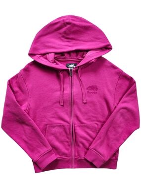 Roots Pink Relaxed Full Zip Hoodie